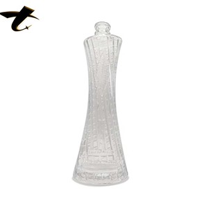 Bouteille à liqueur vide ronde en <span class=keywords><strong>verre</strong></span> cristal <span class=keywords><strong>de</strong></span> 500 ml, personnalisable, avec bouchon, impression sérigraphiée, pour spiritueux, vente en gros, stockage, fond spécial - Product Image 2