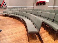 Chaises de salle et de théâtre emboîtables en métal pour églises, cinémas, salles à manger, écoles, auditoriums et gymnases