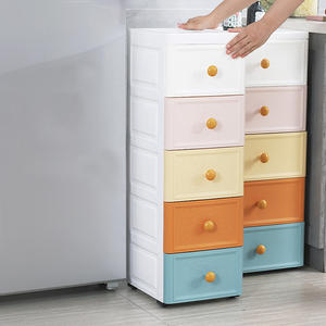 Commode de rangement en plastique à 3 niveaux, 26/36/46 cm, meuble en PP, armoire pour enfants, commode à tiroirs - Product Image 5