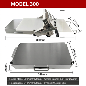 Laminoir à pâte manuel portable entièrement en acier inoxydable, équipement mobile de laminage et d'étalage de la pâte pour les boulangeries - Product Image 4