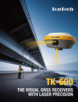 Toptech TK600 Laser & Visual Rtk GNSS Dual Camera GPS RTK IMU Jupiter Laser Rtk IP67 Support Voice multilingue pour Surveyor