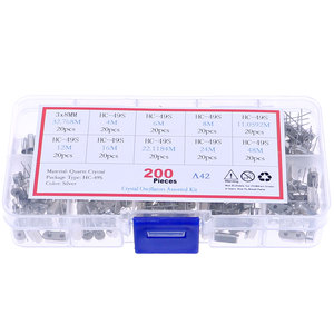 200 tinh thể thạch anh dao động 10 loại chèn 2-pin HC-49S thụ động Tinh Bộ 4m6m8m12m24m48m kích thước linh kiện điện tử - Product Image 4