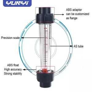 Yunyi Hoge Nauwkeurigheid Flow Meter Plastic Buis Float Rotameter Flowmeter Lucht Rotameter Prijs