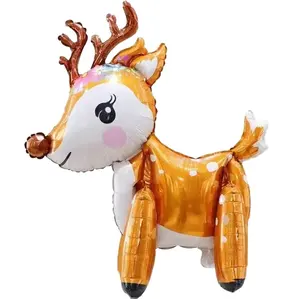 箔气球供应商圣诞快乐鹿箔气球圣诞驯鹿派对装饰气球