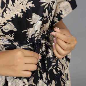 Indian Cotton One-piece Kaftan Dress for Women Handmade Breathable <b>Beach</b> Cover up Kimono <b>Robe</b> Comfortable Summer Resort Wear - Product Image 4