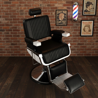 Fauteuil de Barbier Professionnel Marron Inclinable avec Pompe – Équipement de Salon et Spa – Vente Flash