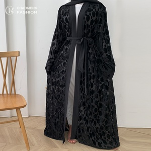 Abaya OEM Personalizada en Satén Nida, Lino, Chifón y Crepé Arrugado con Diferentes Tallas S M L XL XXL, MOQ Bajo 01 # - Product Image 1
