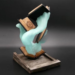 Torre de Dados Mágica Pintada a Mano, Adorno de Resina con Colores Vibrantes, Morado Claro, Azul Claro, Accesorios para Juegos - Product Image 2