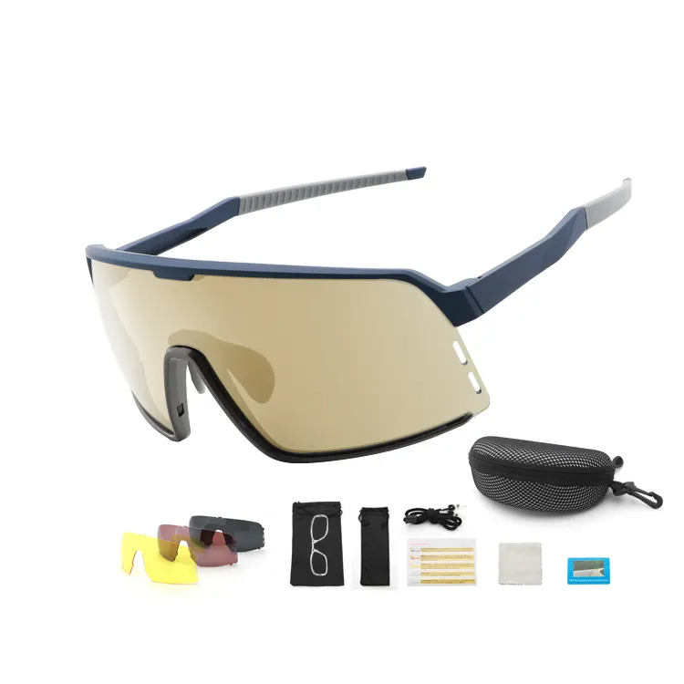 Óculos de sol masculino polarizado, moda de alta qualidade, ciclismo, interchange, pesca, bicicleta, esportes