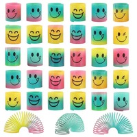 KEYIDO Lot de 30 mini-slinky en plastique, cadeaux amusants pour fêtes d'anniversaire (2-4 ans), jouets sensoriels, récompenses pour la classe