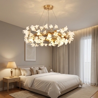 Lustre en verre et cuivre à commande par interrupteur haute fiabilité, garantie 3 ans, pour hall d'hôtel, restaurant, luminaires suspendus