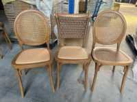 Reçine Yemek Sandalyesi Vintage Oval Sırtlı Hasır Sandalye İstiflenebilir Dış Mekan Veranda Sandalyesi Düğün, Etkinlik, Bahçe, Restoran, Ev Kullanımı için