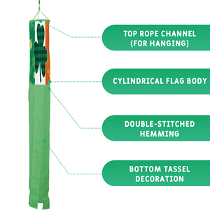 Décoration de surface 75D Air Duct St. Patrick's Creek and Elk 30*45CM avec 6 bandes graphiques imprimées numériquement 5*60CM - Product Image 3