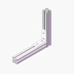 Série 2525, supports d'angle en aluminium à 4 trous, supports d'angle en aluminium pour profilés en aluminium, fabrication de boucliers de sécurité - Product Image 4