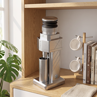 Moulin à café électrique en acier inoxydable, meule de 48 mm, boîtier en aluminium, capacité de 25-30 g, utilisation facile pour la maison, l'hôtel et le commerce