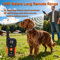 Collier de dressage pour animaux de compagnie avec 1 télécommande et 3 récepteurs, portée de 3300 pieds, personnalisation OEM/ODM, certifié FCC CE RoHS MSDS, avec fonctions de bip, vibration et choc