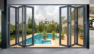 Glass Thermal Break Insulated Fold Toilet <strong>Back</strong> <strong>Door</strong> 180 Degree Bi-Folding <strong>Door</strong> System with Modern Design and 5 Year Warranty - Product Image 5