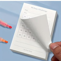 Suivi des habitudes quotidiennes, défi de 30 jours, notes autocollantes rectangulaires, planificateur de productivité minimaliste, emploi du temps d'étude