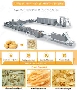Linea di Produzione Automatica per <span class=keywords><strong>Patatine</strong></span> <span class=keywords><strong>Fritte</strong></span> Congelate 200KG/H Attrezzatura per Taglio e Frittura - Product Image 2