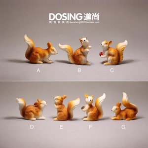 Figura realista de ardilla, adorno de animal en miniatura de resina para decoración de paisajes de bonsái - Product Image 5