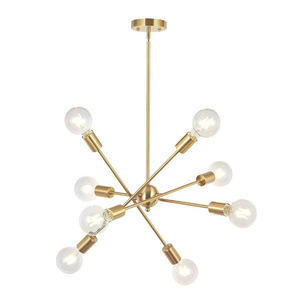 Modern Multi-head Chandelier LED Round Chrome Home <b>Lighting</b> Fixture for Living Room Bedroom <b>Dining</b> Room - Product Image 2