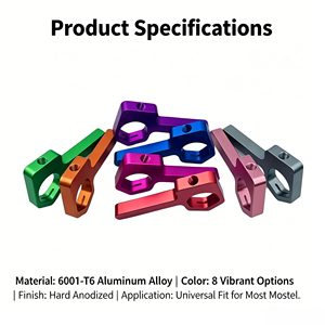 Soportes de Montaje de Aluminio Mecanizados por CNC de Precisión, Acabado Anodizado Multicolor - Product Image 4