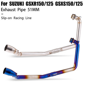 Tubo de Escape Frontal Deslizante de 51MM para Motocicleta Suzuki GSXR150 GSXR125 GSXS150 GSXS125 <span class=keywords><strong>GSX</strong></span> R150 R125 S150 <span class=keywords><strong>S125</strong></span> GSXR GSXS 125 150 - Product Image 5