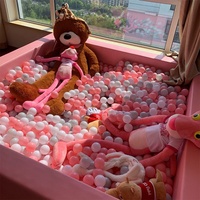 Piscine de balles en mousse pour enfants, aire de jeux d'intérieur, pour bébés, de mousse rose