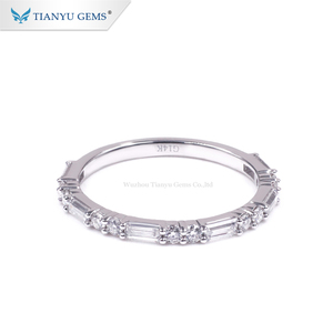 Tianyu gemas joyería personalizada mejor Esmeralda y redondo corte anillo 14k 18k anillos de oro blanco - Product Image 2