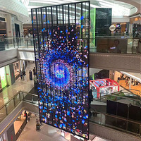 Extérieur P3.91 P4 P8 P10 3d muxwave holographique transparent affiche led écran publicitaire