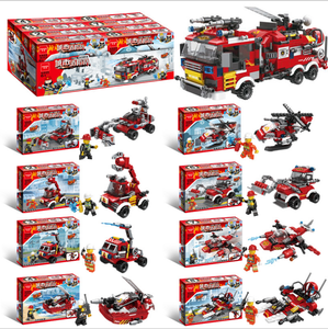 806 Piezas de Bloques de Construcción de Camiones de <span class=keywords><strong>Bomberos</strong></span> 8 en 1, Juguetes de Construcción de Ladrillos de Bombero para Niños - Product Image 3