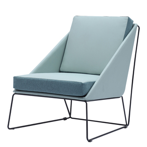 attesa di stile italiano metà del secolo singolo tessuto salone di base in metallo per il tempo libero del braccio sedie moderne - Product Image 3