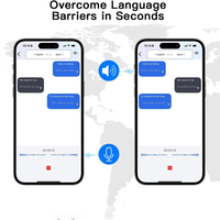 Audífonos Traductores Universales con IA, Comunicación Internacional, Panel Táctil LCD Digital, Interpretación Instantánea de Idiomas, OWS Open