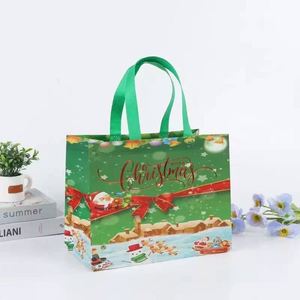 Xmas <b>Bags</b> Wholesale - Eco-Friendly Reusable <b>Gift</b>/Shopping <b>Bags</b>, Santa Prints, Low MOQ for Party/Present - Product Image 6