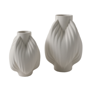 Vaso scultoreo in porcellana con design 3D testurizzato per l'arredamento del soggiorno - Product Image 2