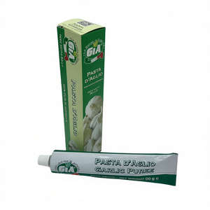 Purè di Aglio Miscelato con Olio di Girasole Gia 90g in Tubetto Bianco - Confezione da 12 Pezzi di Spezie e Condimenti Misti - Product Image 2
