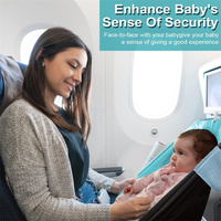 Verbessertes Kleinkind-Flugzeugbett Tragbarer Baby-Flugzeugsitz-Verlängerer Tragbares Baby-Flugzeugbett Fußstütze mit Dreieckigen Sicherheitsgurten