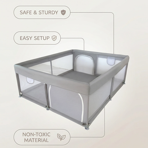 คอกกั้นเด็กสำหรับใช้ในร่<span class=keywords><strong>ม</strong></span>และกลางแจ้ง แผ่นรองคลานเพื่อความปลอดภัยในบ้านขนาดเล็ก รั้วป้องกันเด็กแบบพกพาและพับเก็บได้ - Product Image 1