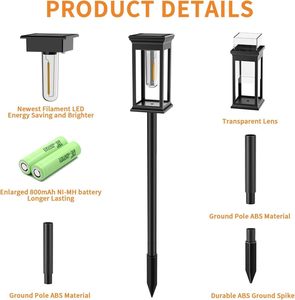 Solar <b>LED</b> Pathway <b>Lights</b> Outdoor IP65 Waterproof <b>Motion</b> <b>Sensor</b> High Brightness 360 Beam Angle CE Certified Garden Lighting - Product Image 4
