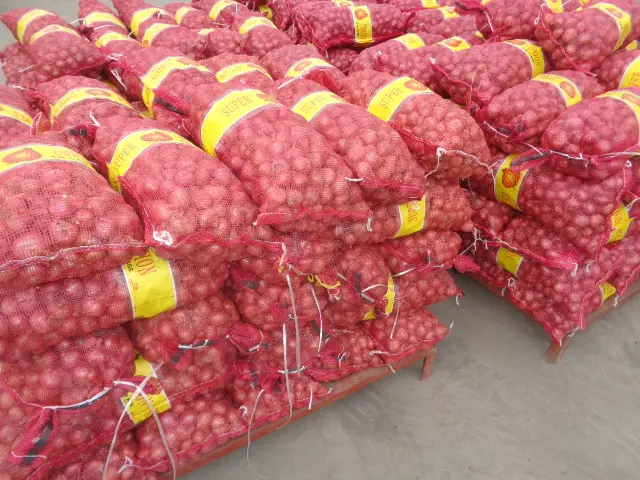 Китайский новый свежий желтый красный лук с сетчатым мешком фиолетовый происхождение белый лук чеснок Китай не очищенный органический лук цена