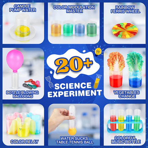 Boîte en plastique portable, ensemble de jeux scientifiques, laboratoire d'expérimentation, 80 ensembles d'expériences, jouet - Product Image 3