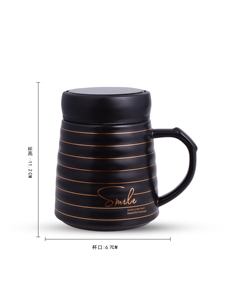 แก้วกาแฟเซรามิคสไตล์ร้านอาหารย้อนยุคขนาด 15 ออนซ์ พร้อมข้อความยิ้มแย้ม แก้วกาแฟเซรามิคแบบคลาสสิก แก้วชาเซรามิค แก้วกาแฟสำหรับร้านกาแฟ ขายส่ง - Product Image 4