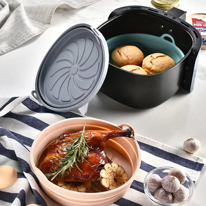 Revestimientos Redondos para Freidoras de Aire, Reutilizables, Antiadherentes, de Silicona de Grado Alimenticio, Fáciles de Limpiar, en Oferta - Product Image 4