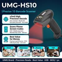 UIMG HS10 Scanner de codes-barres USB filaire 1D portable durable, large plage de température -20~50 ° C pour la logistique d'entrepôt