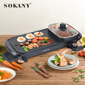 Sokany Vente Chaude 1350W Barbecue et Fondue Multifonctionnel <span class=keywords><strong>Appareil</strong></span> de Cuisine Ménager - Product Image 3