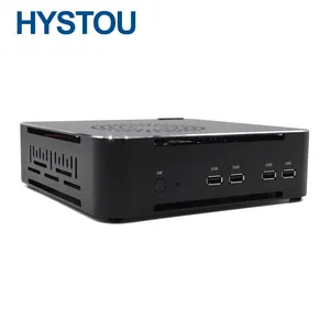 HYSTOU Gaming Computer Pentium Gold G6400 Win 10 Pro 4K Display Desktop Gamer Mini Pc