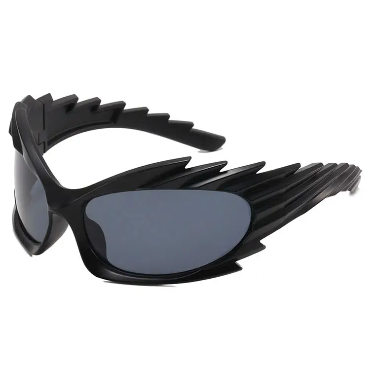 Y2k Futuristic Windproof Sunglasses Female 2024 Popular Personality Shaped Sunglasses Men's Sports Glasses Wholesale