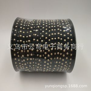 Cinta de terciopelo negro con puntos plateados de 5 mm de ancho, rollo de 50 m para la fabricación de joyas y decoración artesanal - Product Image 4