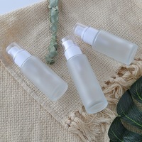 Flacon pulvérisateur et pompe à lotion en verre mat vide, avec logo personnalisé, pour cosmétiques, 20ml~100ml, vente en gros