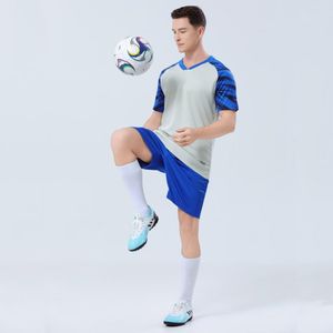 2026 yaz yüksek kalite hızlı kuru Polyester özel mavi sarı spor eğitim gömlek kitleri futbol formaları futbol forması takım - Product Image 4